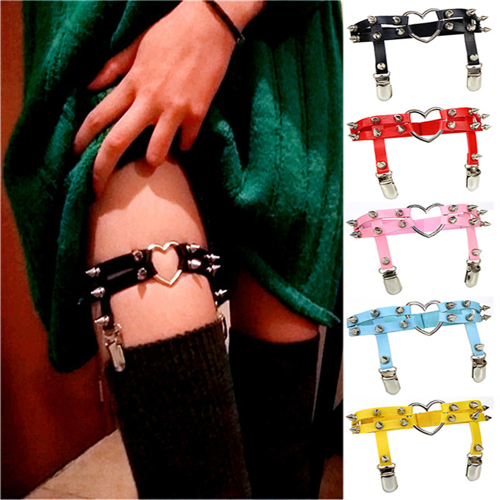 1 ชิ้นผู้หญิง Punk Goth หัวใจ  - Garter Belt Set บทวิจารณ์และราคา