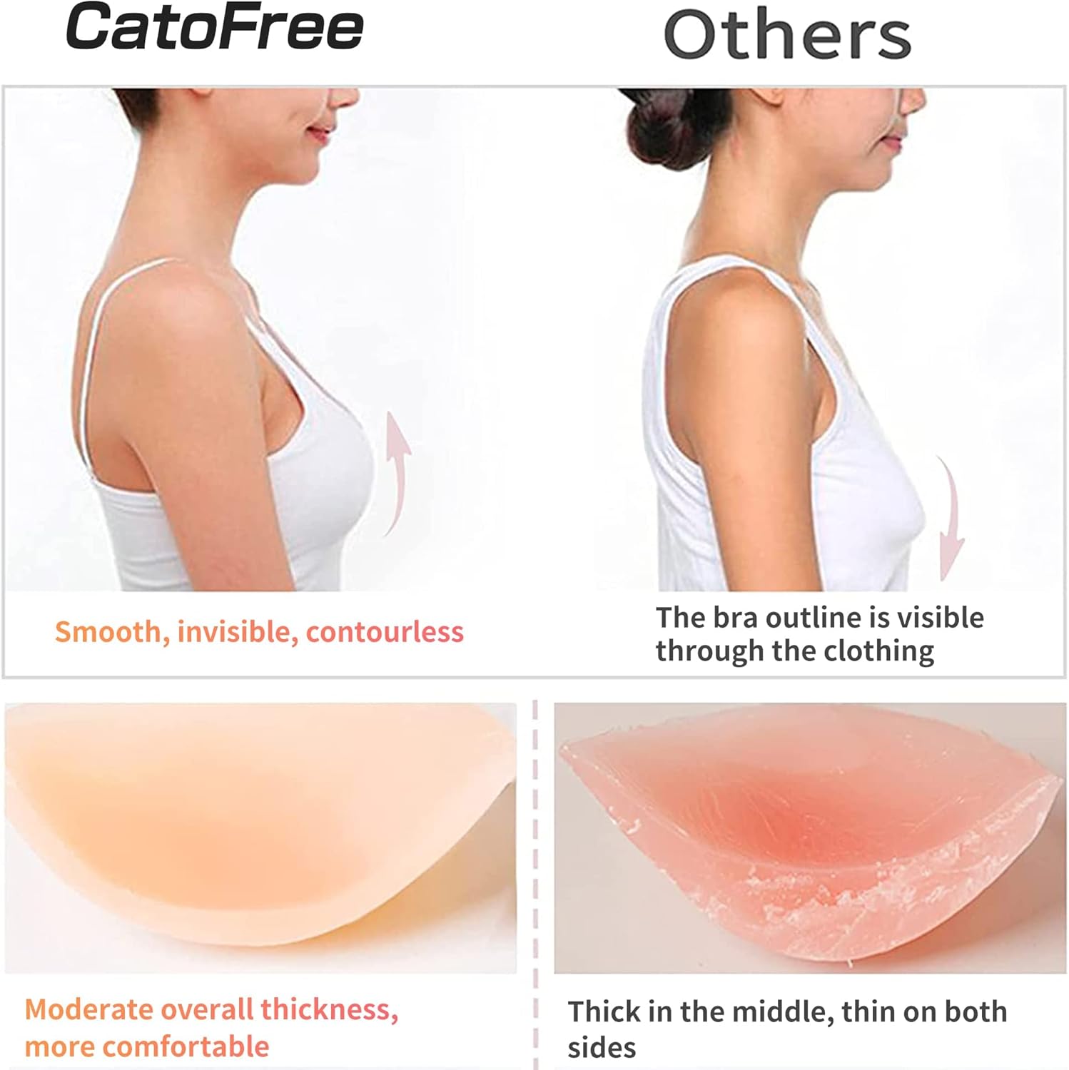 บราซิลิโคนแบบไร้สาย ยกทรงแบบดั - Silicone Bra Adhesive บทวิจารณ์และราคา